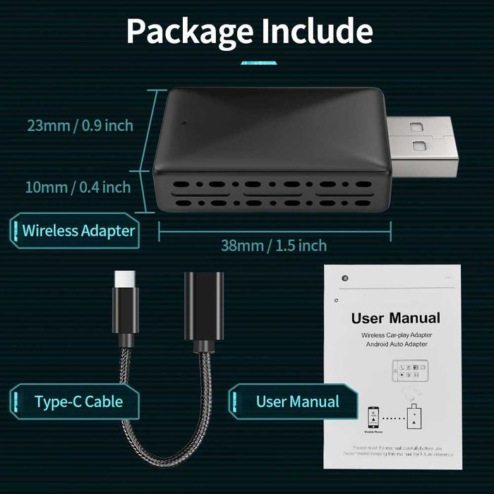 Adapter USB dla bezprzewodowego Carplay i Android Auto