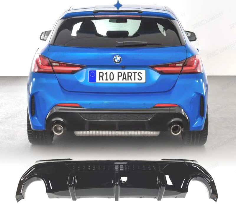DIFUSOR BMW F40 19- LOOK M 135i PRETO BRILHANTE PLASTICO
