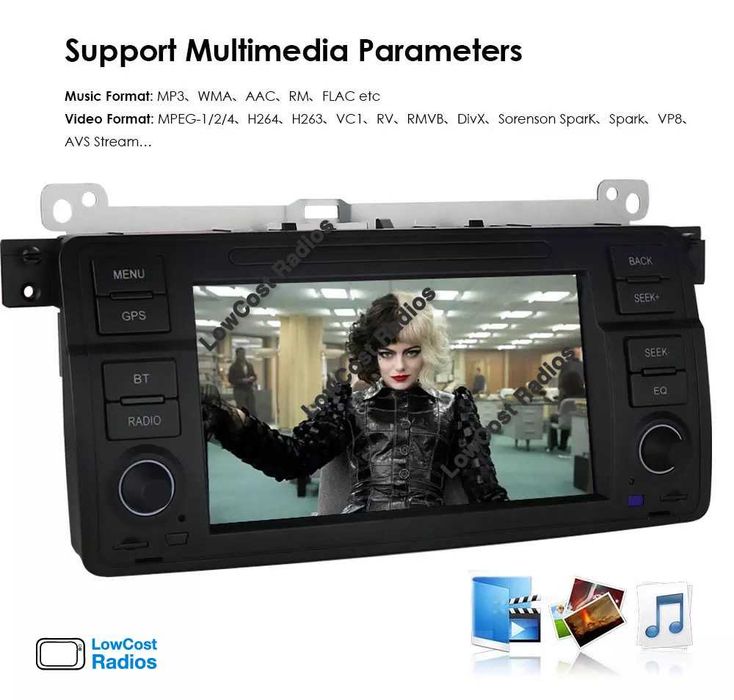 Rádio BMW E46 - IMITAR ORIGINAL • Android 15 • 2DIN Wifi GPS Serie 3 | CARPLAY • ANDROID AUTO