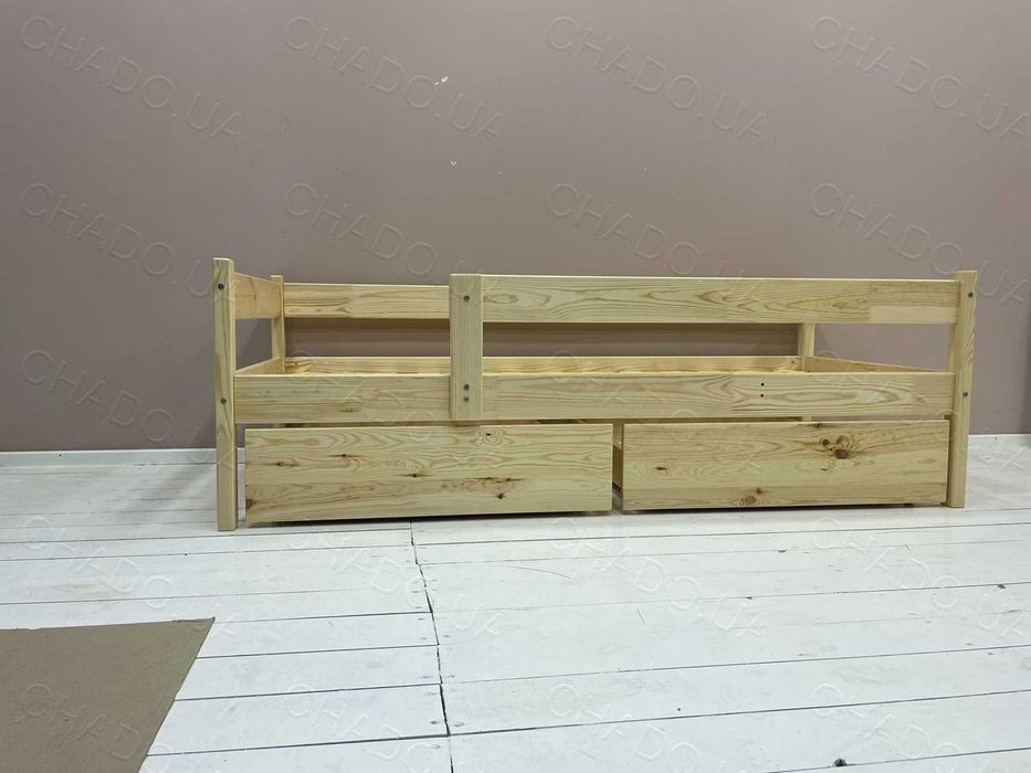 Дитяче ліжко з Матрацом з Матрацом 90x190 натуральне дерево, ліжечко