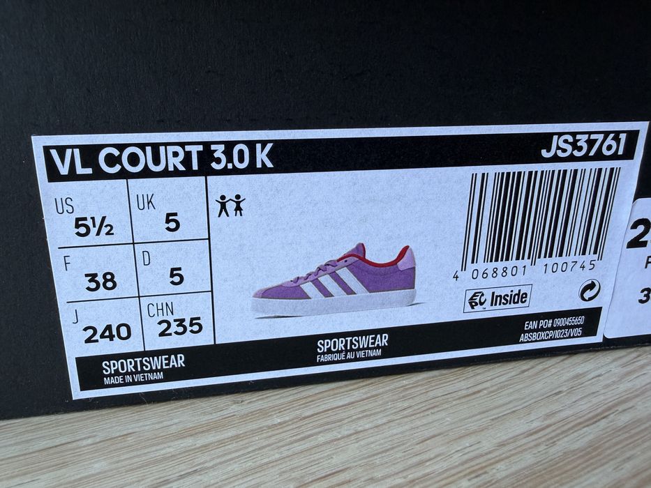 Oryginalne Adidasy VL court 3.0 K