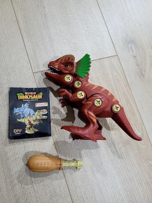 Dinozaur do skręcania dla dzieci/ Dilophosaurus World Dinosaur