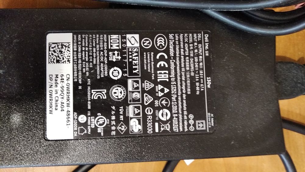 Порт репликатор Dell WD 15 with 130W AC adapter (452-BCCQ)