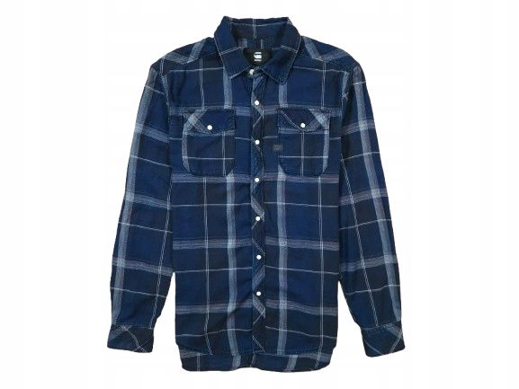 G-STAR Raw Koszula Męska w Kratkę Granatowa r. M