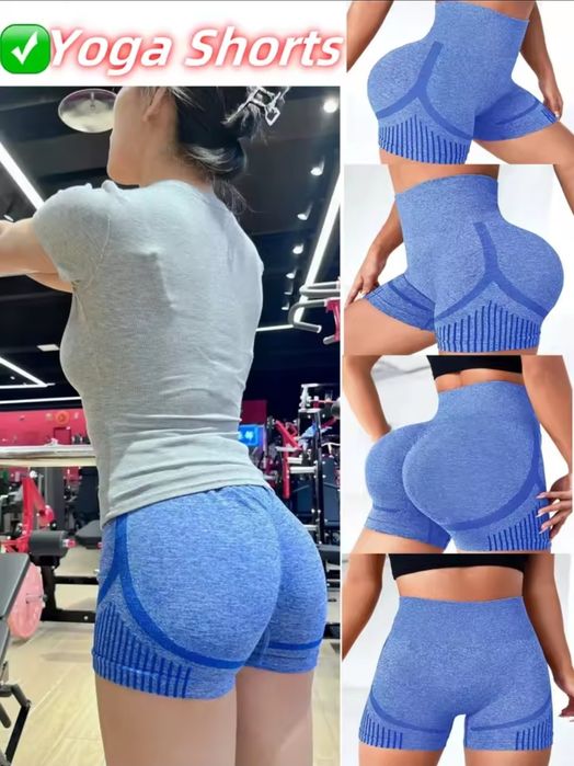 Безшовные спортивные шорты капри пуш ап push up