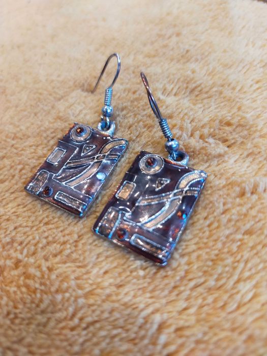 Kolczyki w kształcie prostokąta