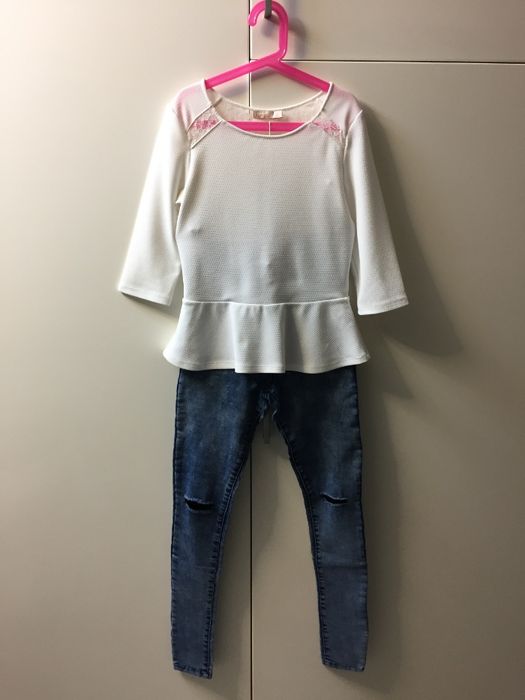 Blusa Bershka + calça de ganga
