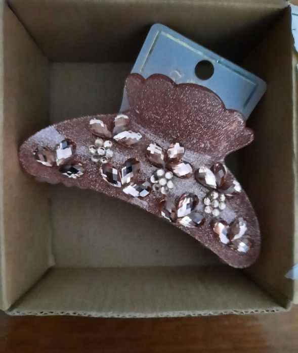 Заколка крабік з стразами