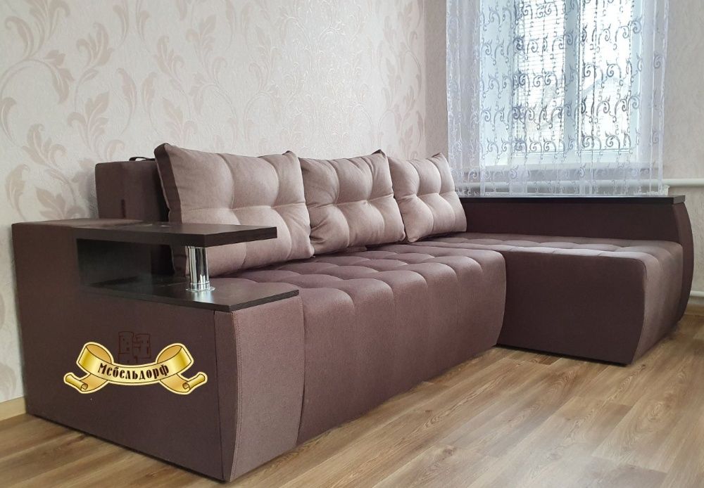 Угловой диван Барселона с выдвижным баром в Днепре по Акции