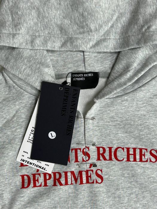 Худі із булавками Enfants Riches Diprimes ERD сіре худи зіпка S M L