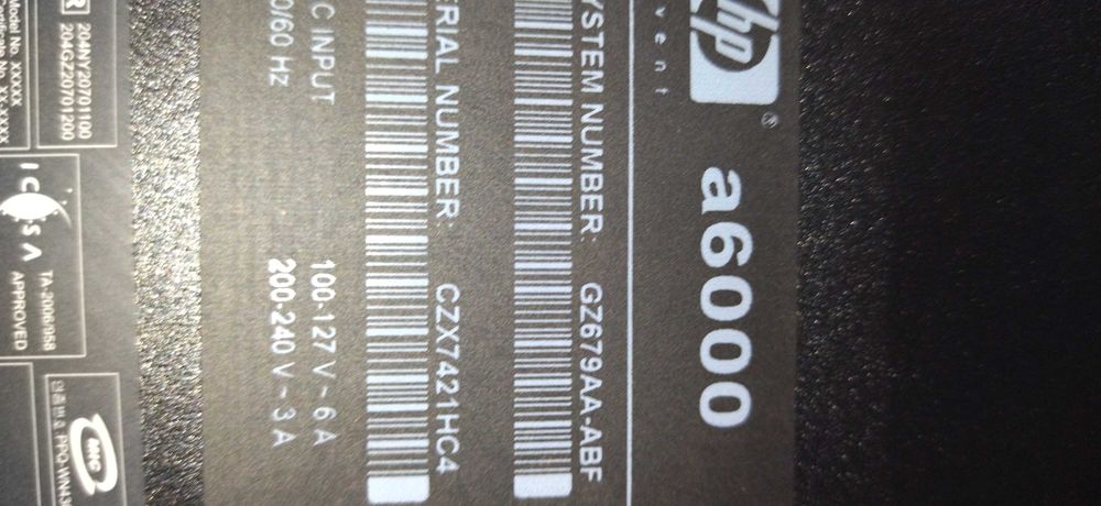 PC HP a6000 sem disco