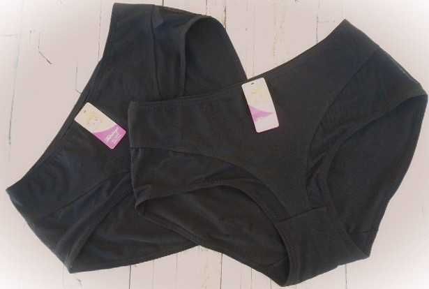 2 szt. /  majtki bawełniane XXL  czarne pełne zabudowane