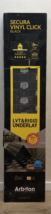 Arbiton Secura Vinyl Click Black 1 mm 6,25 m² podkład pod panele winylowe