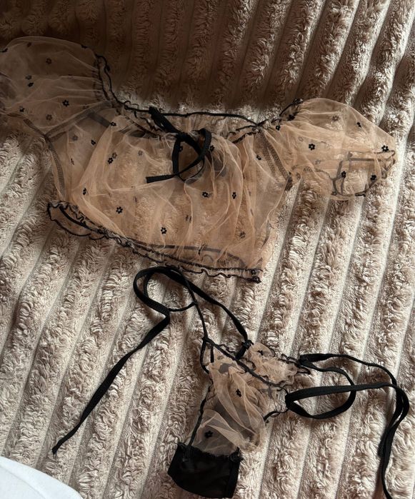 Прозорий комплект білизни с м