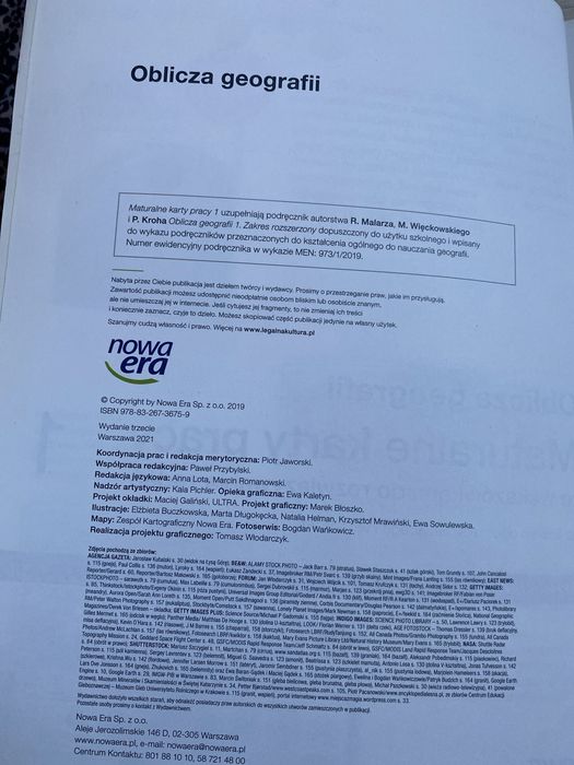 oblicza geografii 1 karty pracy