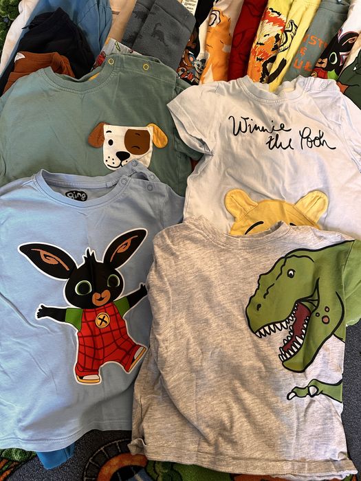 Ubrania dla chlopca rozmiar 98-110 koszulki, bluzy spodnie