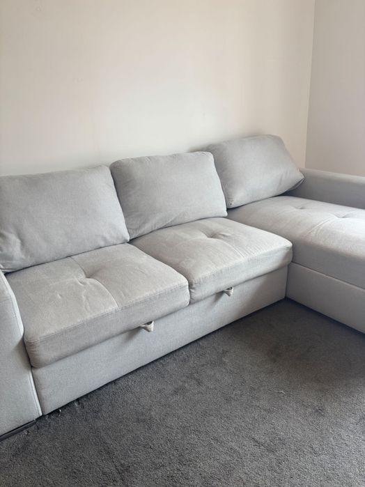 Sofá Charlotte Moviflor | Chaise Longue à Direita | Sofá-Cama | Excelente Estado
