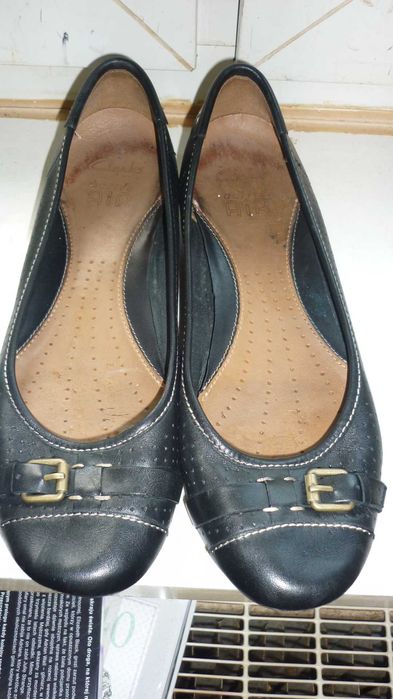 Clarks- skórzane baleriny  r; 40,5