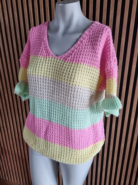 Sweter ażurowy wiosenny