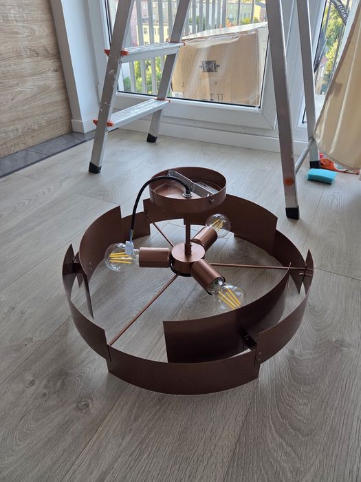 Lampa sufitowa Euluna Tori designerska kolor miedziany