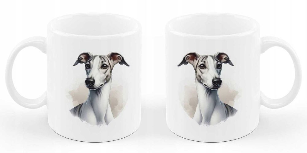 Kubek Pies Whippet ceramika 330 ml