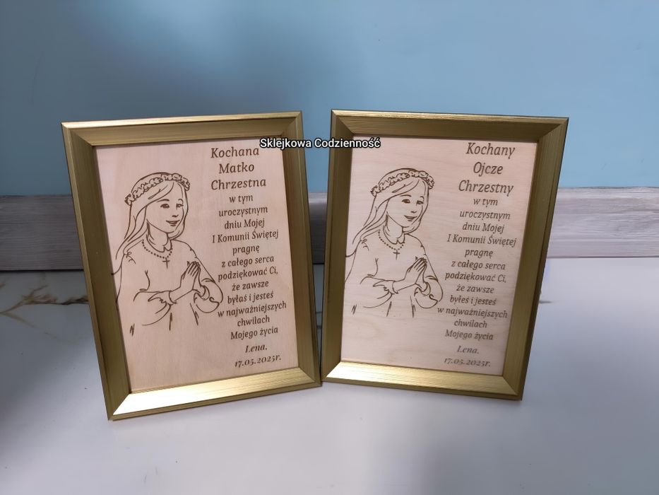 Podziękowanie dla rodziców chrzestnych