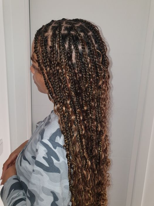 Tranças  com material  da cliente