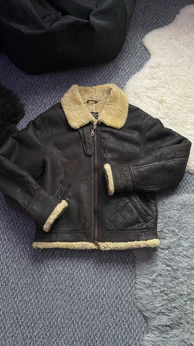 Дубленка пилот из овчины бомбер сша