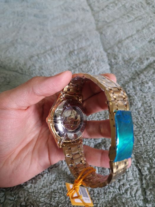 Relógio Xufeng Skeleton Automático Dourado - Como Novo com Plástico