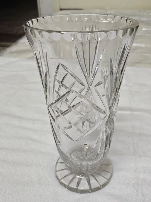 Vaso em cristal lapidado