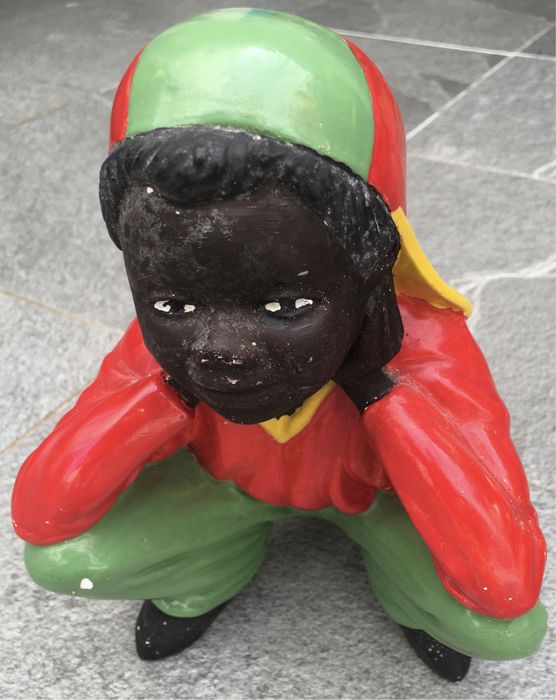 Painted African boy - height 21.5 cm
