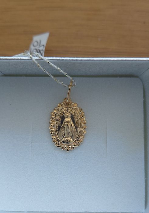 Nowy Złoty Medalik Matka Boska pr. 585 (14K) - 1.65g | Idealny na Prezent
