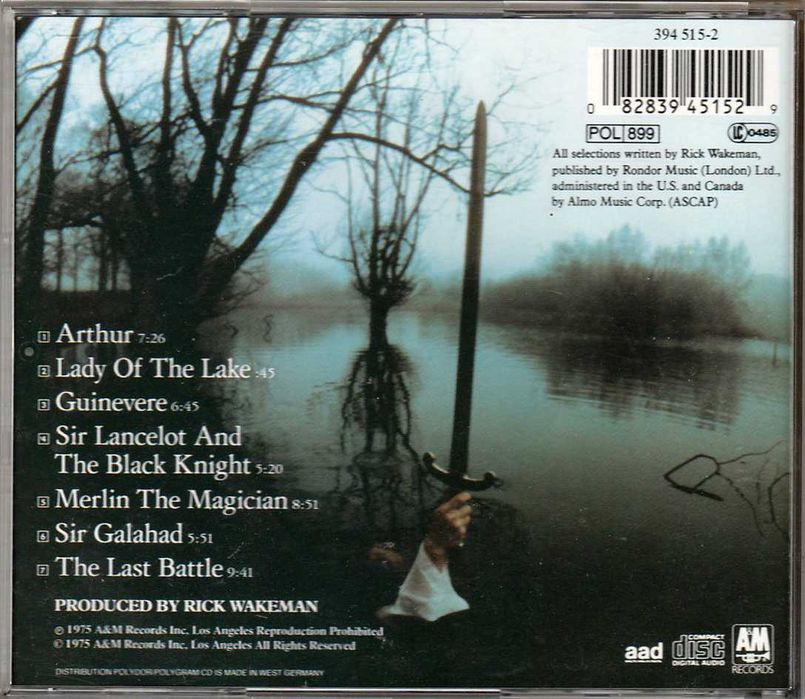 CD Rick Wakeman - The Myths And Legends Of King Arthur And The Knights Of The Round Table
