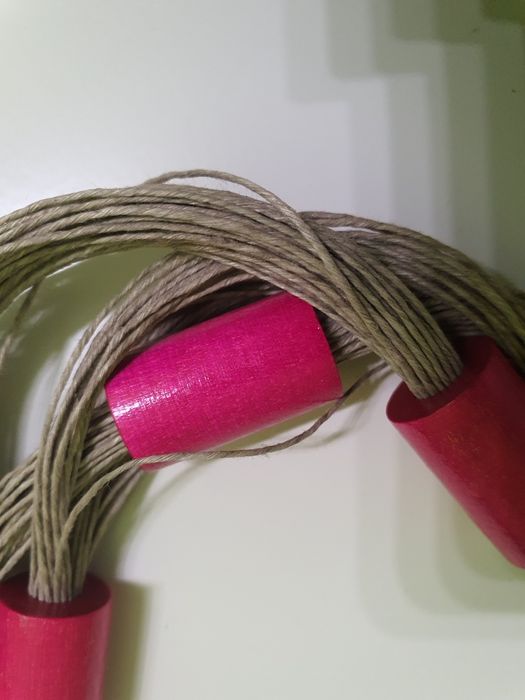 Naszyjnik sznurek plus drewno hand made nowy