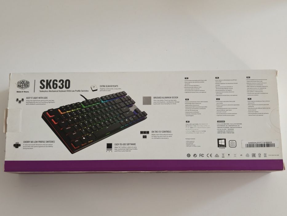 Teclado Cooler Master SK630 TKL Low Profile
