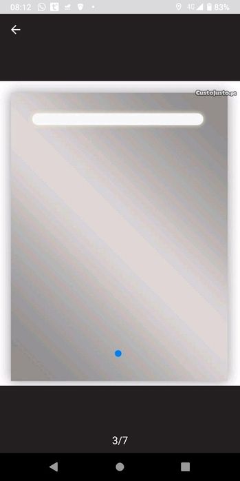 Espelho electro iluminado táctil 60x80