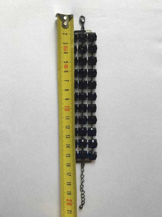 SUPER bransoletka łańcuszek kobaltowa biżuteria