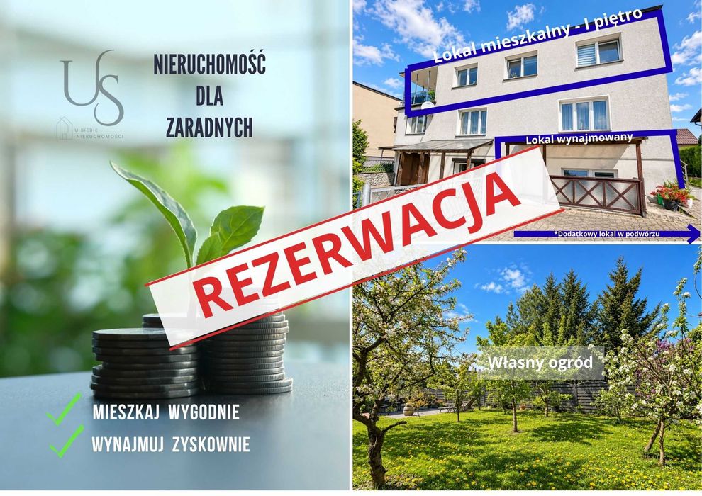 *Rezerwacja* MIESZKANIE + POTENCJAŁ INWESTYCYJNY, czyli nieruchomość dla Zaradnych
