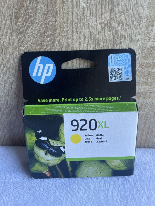Oryginalny żółty tusz HP 920XL