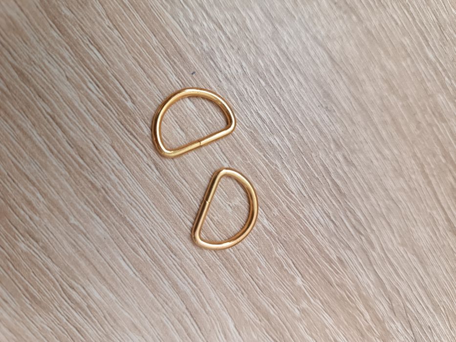 Półkółka metalowe 20 mm - złote do torebek 2 sztuki