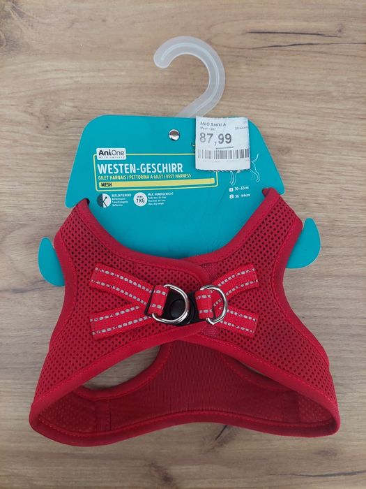 Kamizelka/szelki 7kg 36-44cm