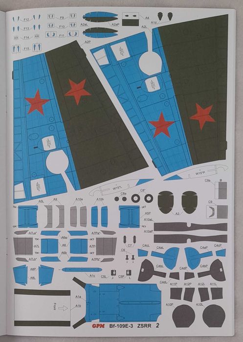 Samolot myśliwski Messerschmitt Bf-109 E-3 ZSRS, 1:33, GPM stan bdb