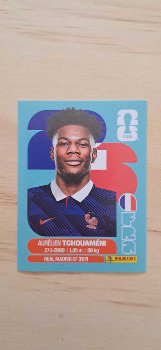 Cromo futebol de Tchouameni(Mundial 2026)da Panini