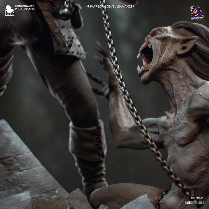 Figurka Geralt, Wiedźmin Książka, Żywica, Ręcznie Malowana