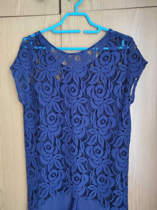 Zara S bluzka damska granatowa
