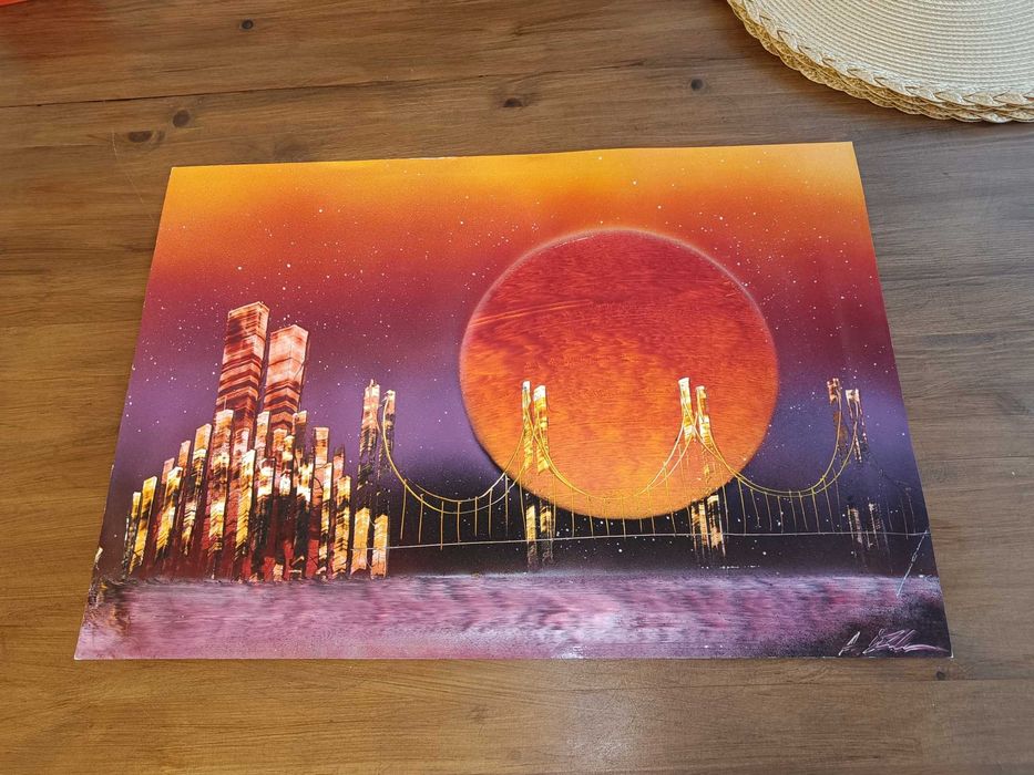 Obraz malowany sprayem - sztuka uliczna