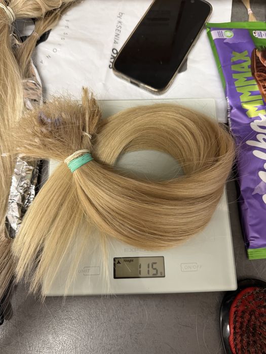 Волосы для наращивания словянка,светло-русый блонд 115 грамм 50 см