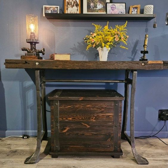 Industrialna konsola loft vintage retro zerowaste