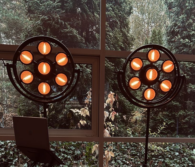 FOS VINTAGE 7 LAMPA RETRO halogen światła dj ciepłe swiatło zespół