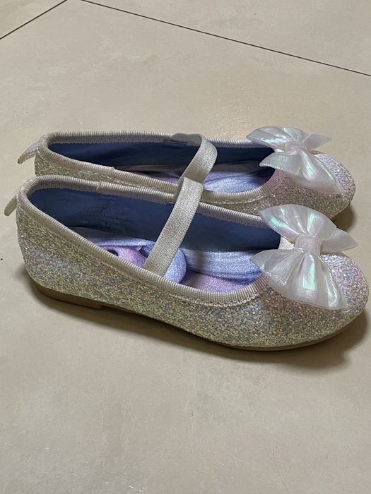 Туфлі білі з блискітками h&m